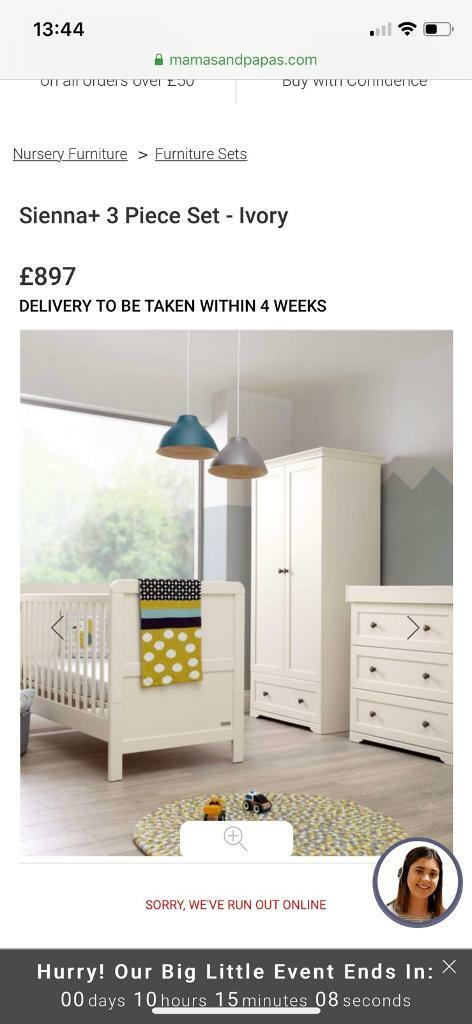 sienna mamas and papas cot bed